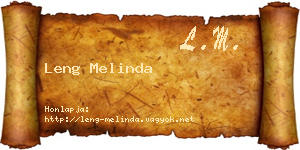 Leng Melinda névjegykártya